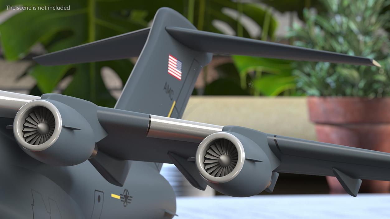 3D Globemaster III Scale Model with Stand model