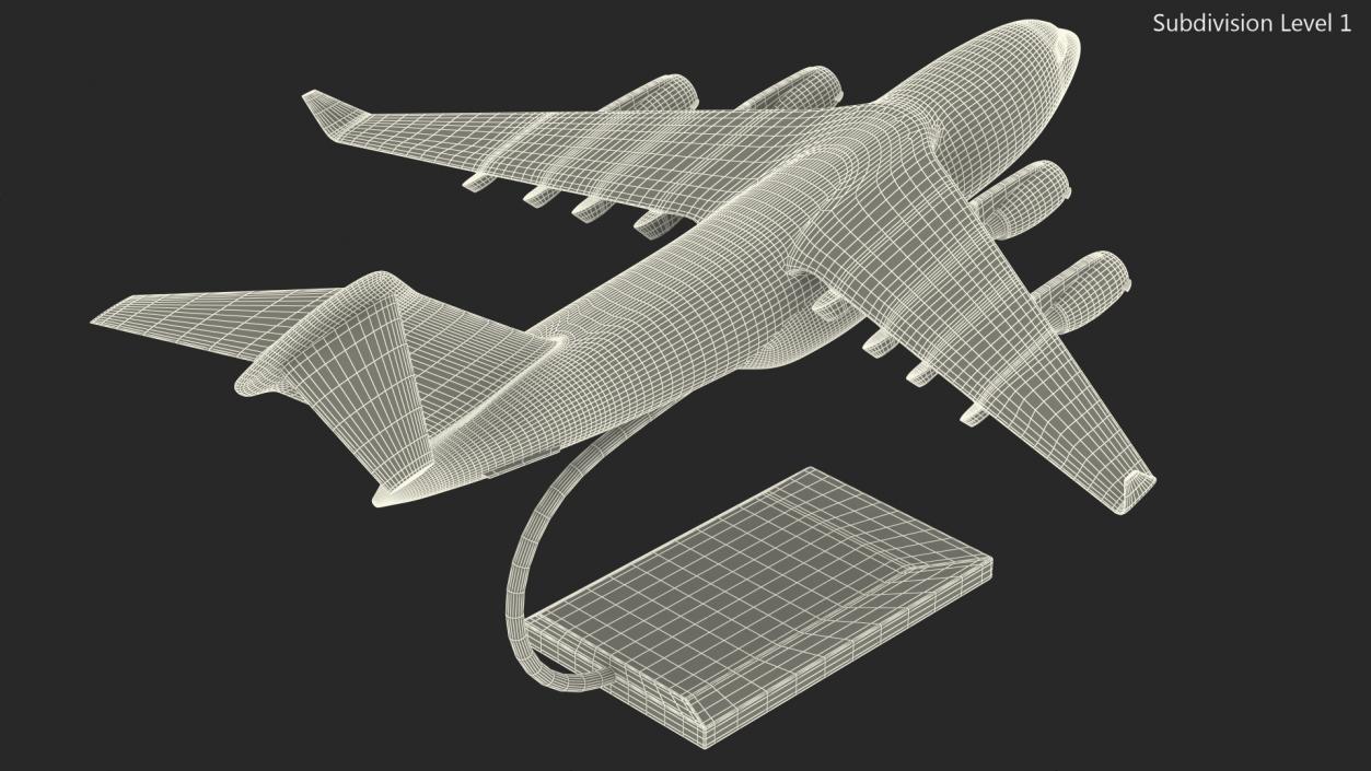 3D Globemaster III Scale Model with Stand model