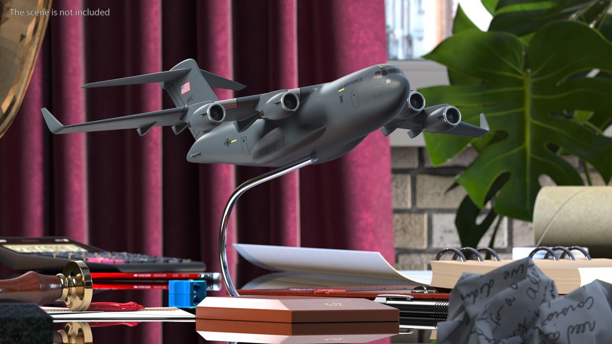 3D Globemaster III Scale Model with Stand model