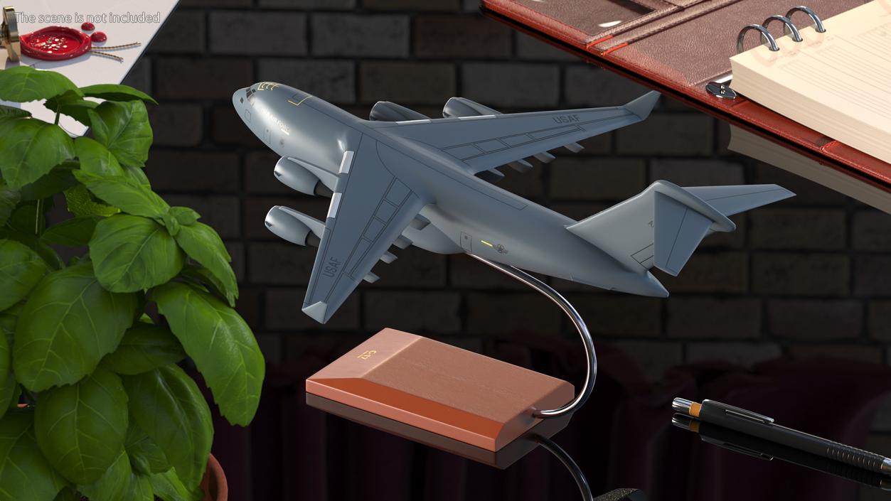 3D Globemaster III Scale Model with Stand model