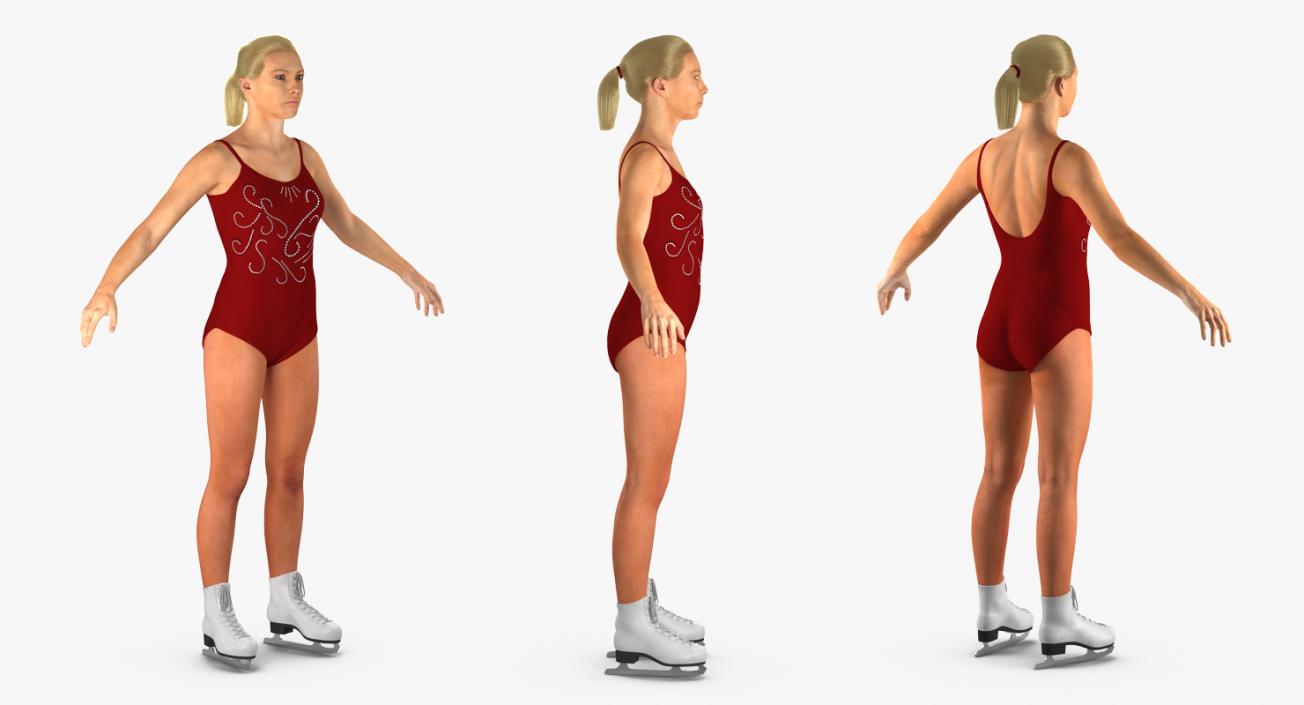 Female Figure Skater Rigged 3D