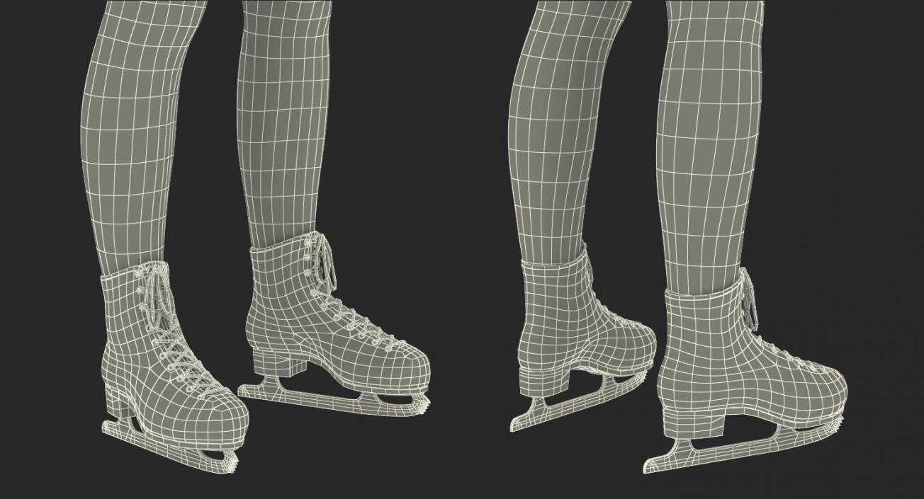 Female Figure Skater Rigged 3D