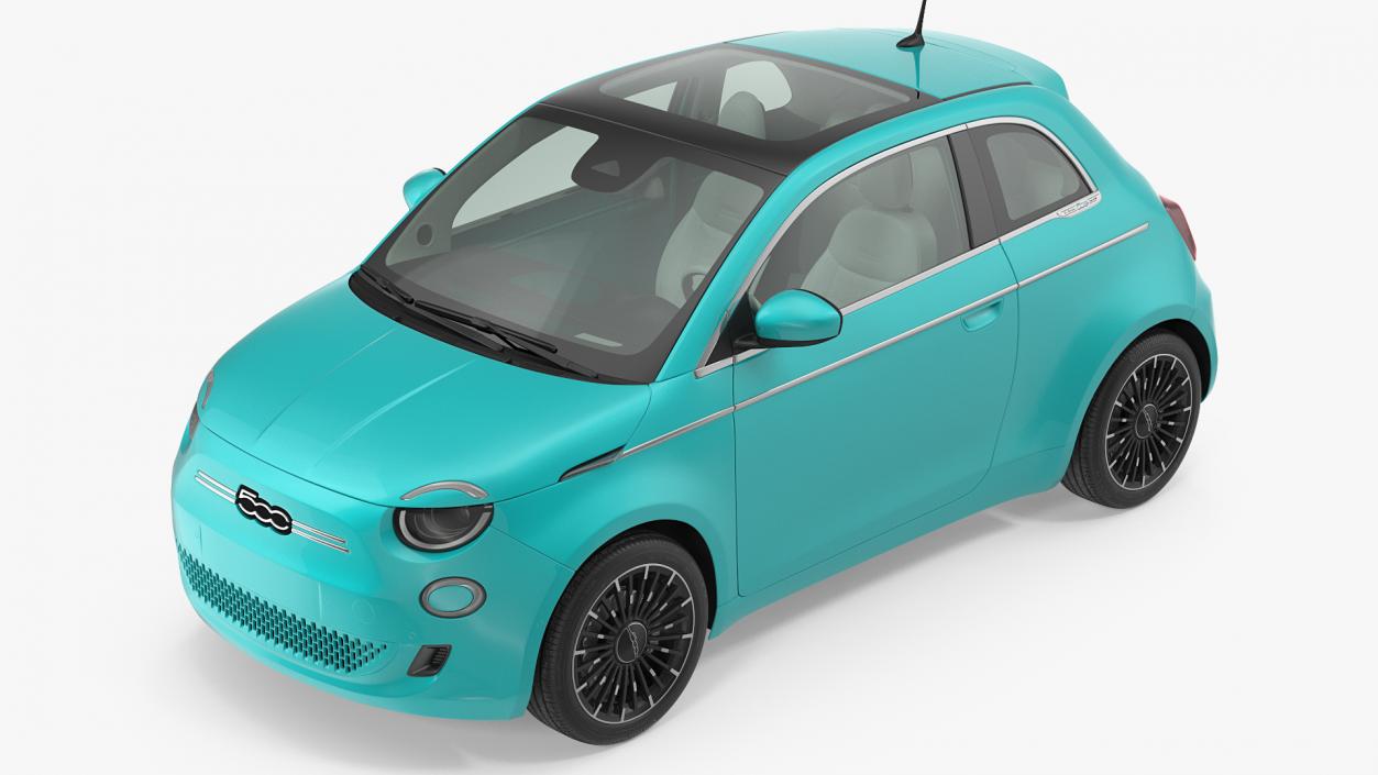 3D Fiat 500 La Prima Simple Interior model