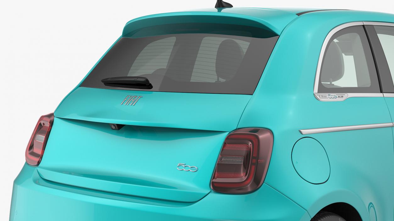 3D Fiat 500 La Prima Simple Interior model