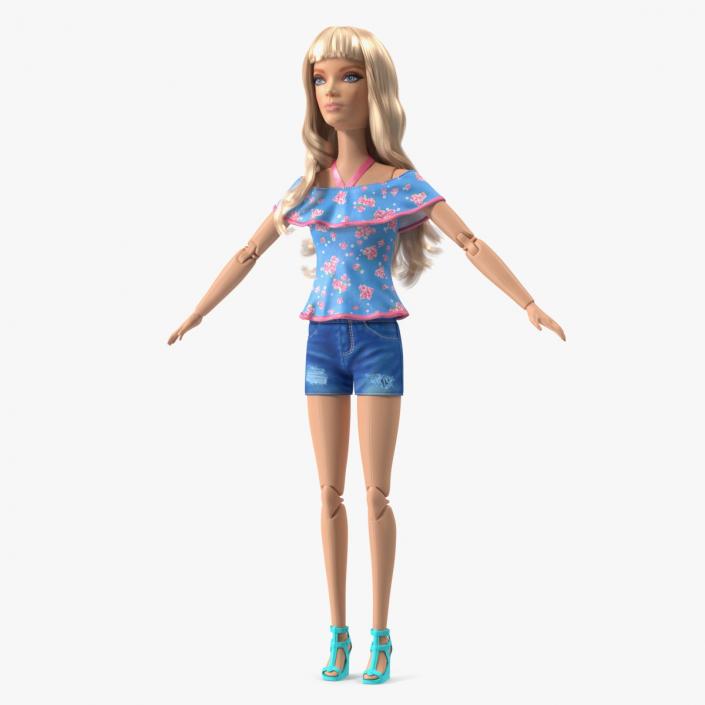 3D Barbie Doll Jeans Style model