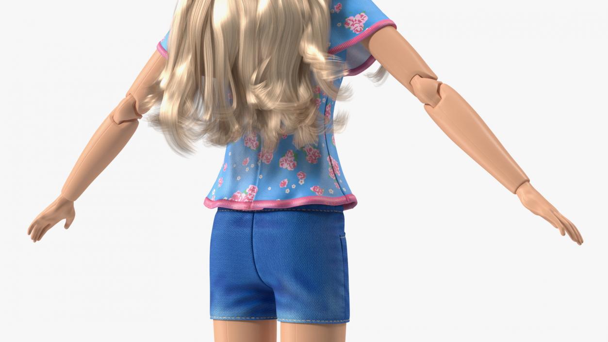 3D Barbie Doll Jeans Style model