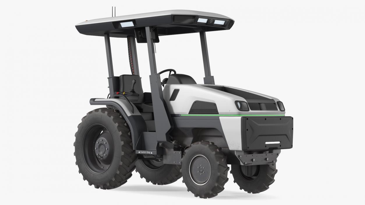 3D model Smart Electric Tractor Dusty Rigged