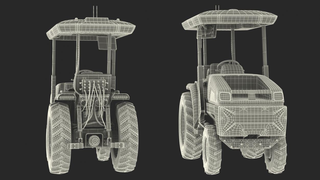 3D model Smart Electric Tractor Dusty Rigged