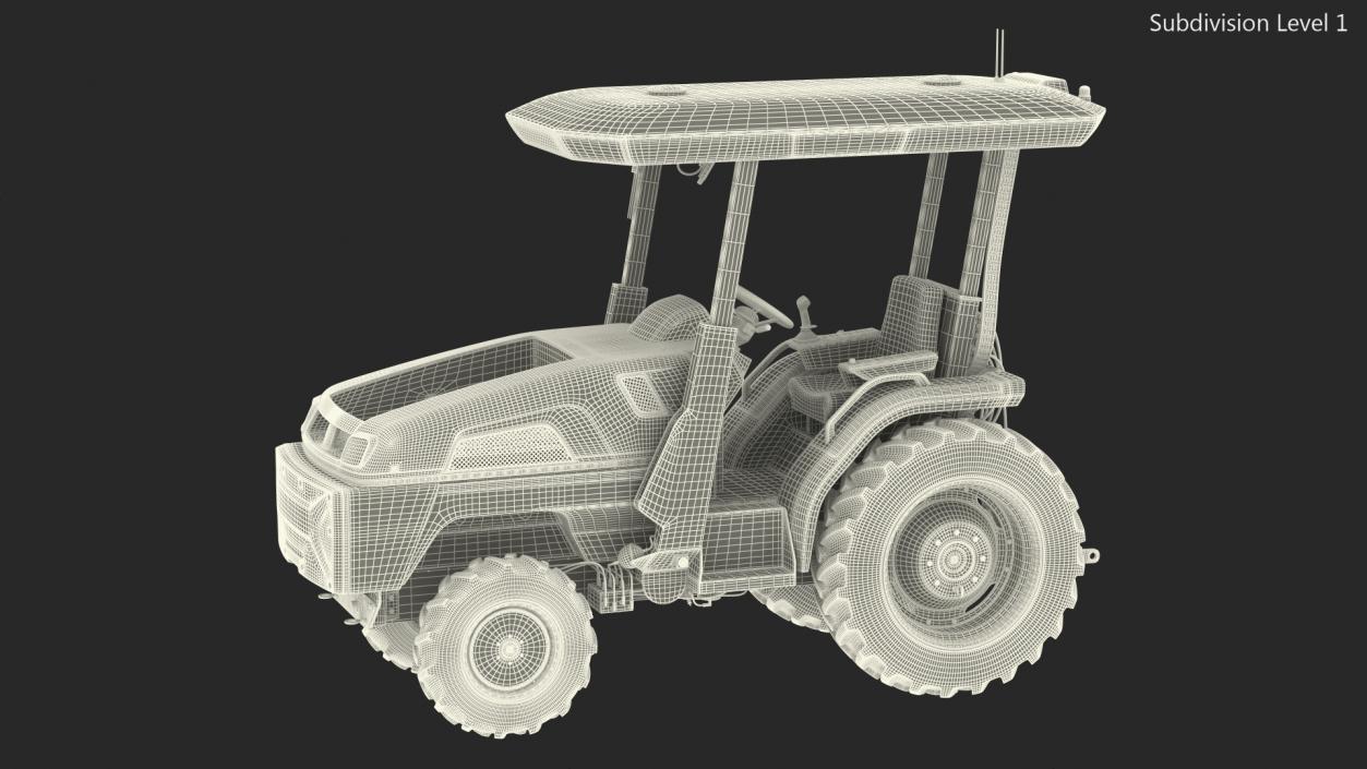 3D model Smart Electric Tractor Dusty Rigged