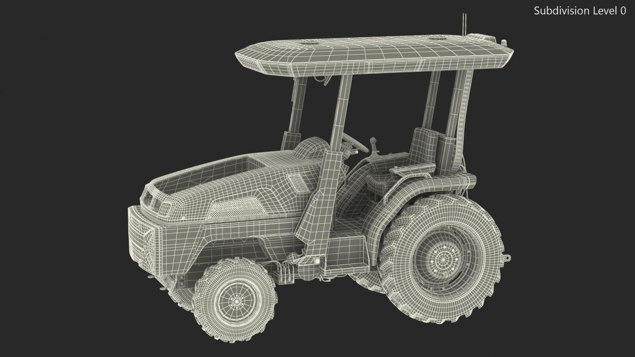 3D model Smart Electric Tractor Dusty Rigged