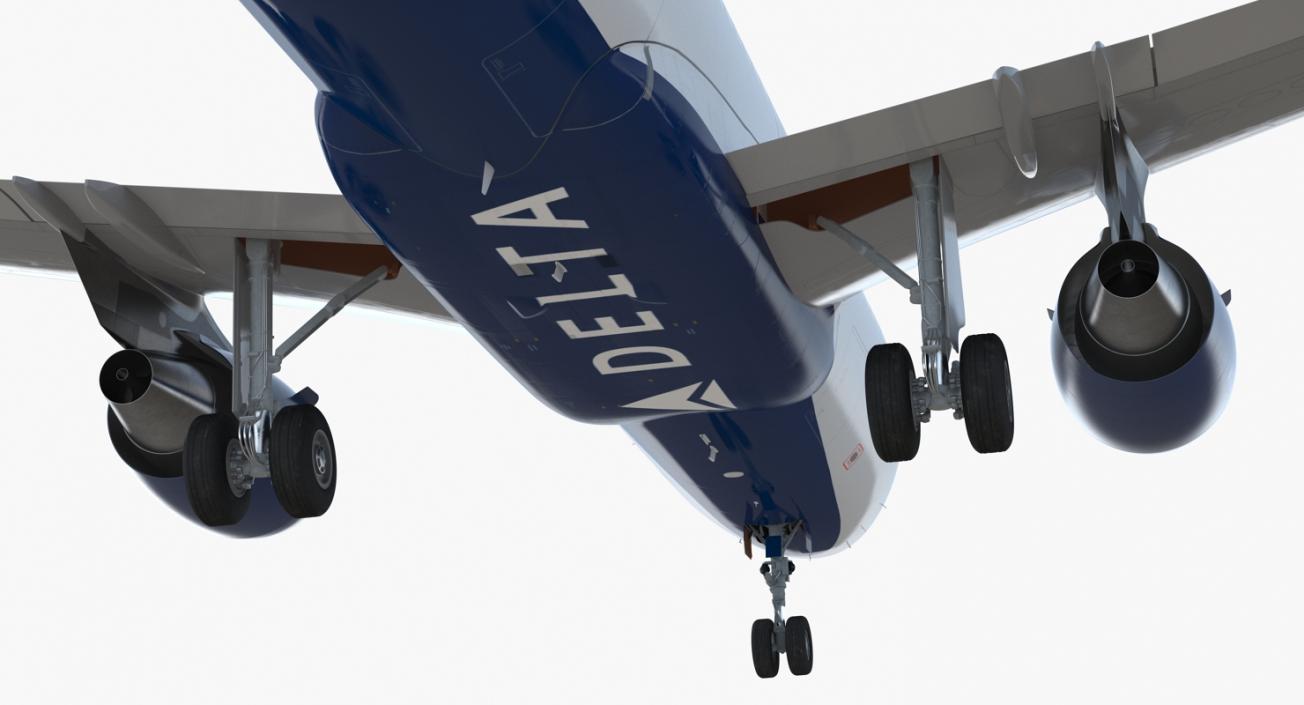 Airbus A320 Delta Air Lines Rigged 3D model