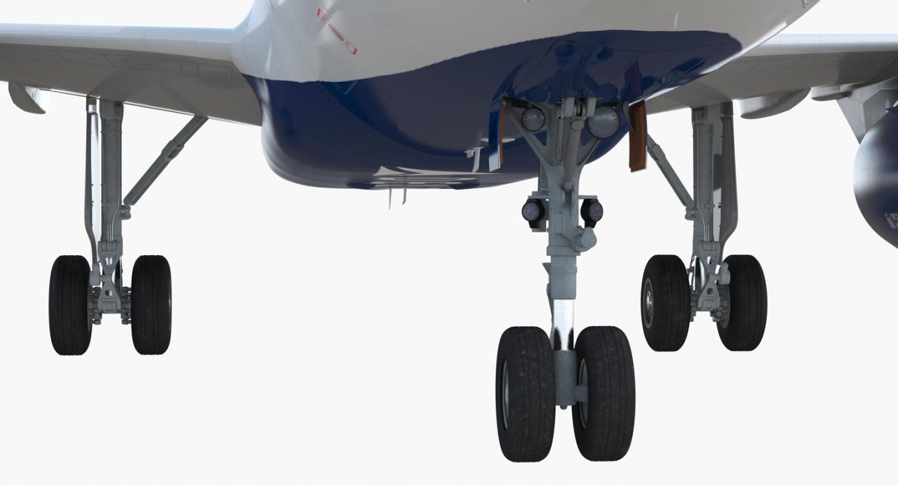 Airbus A320 Delta Air Lines Rigged 3D model