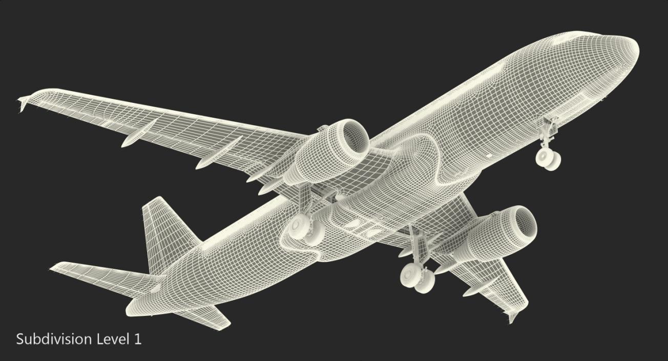 Airbus A320 Delta Air Lines Rigged 3D model