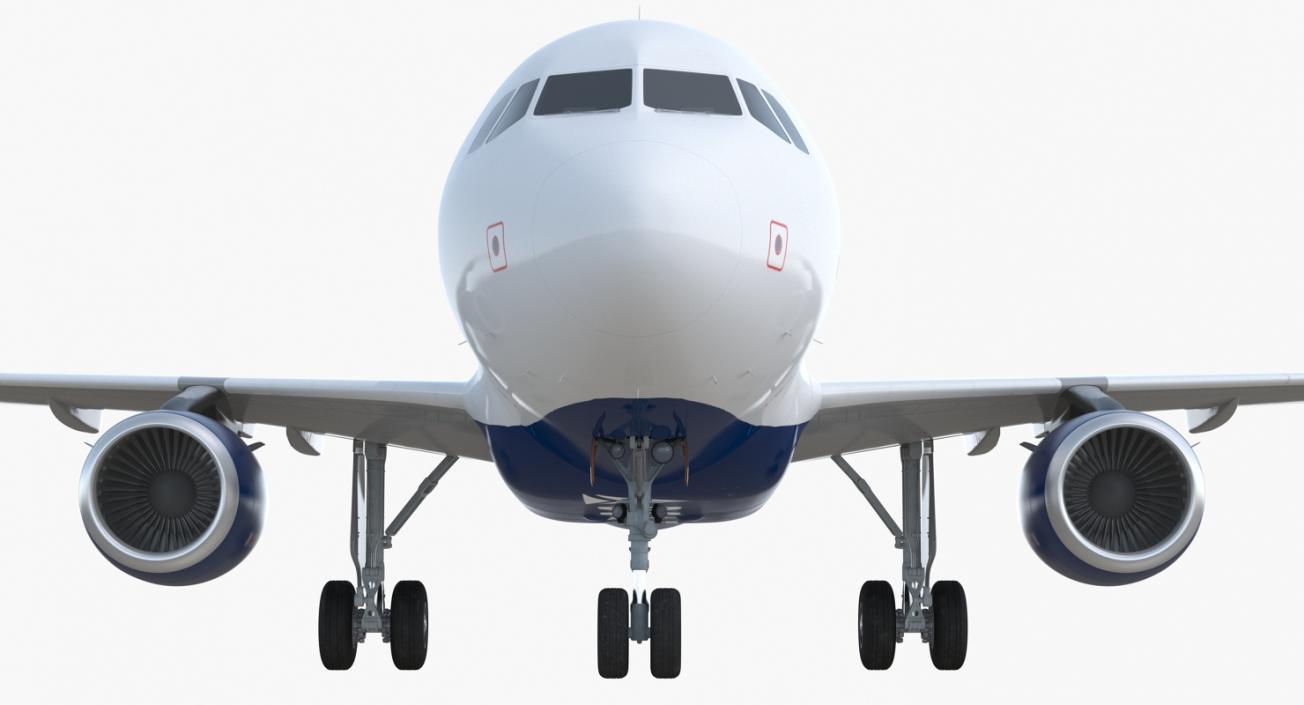 Airbus A320 Delta Air Lines Rigged 3D model