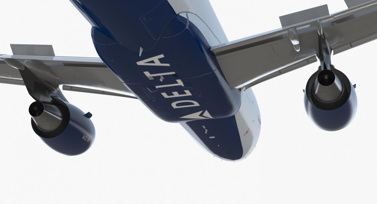 Airbus A320 Delta Air Lines Rigged 3D model