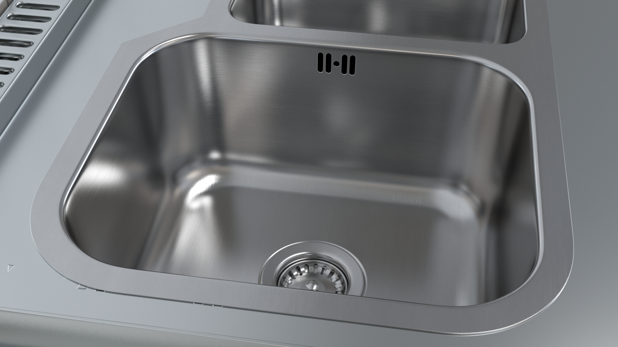 3D model Undermount Triple Bowl Kitchen Sink