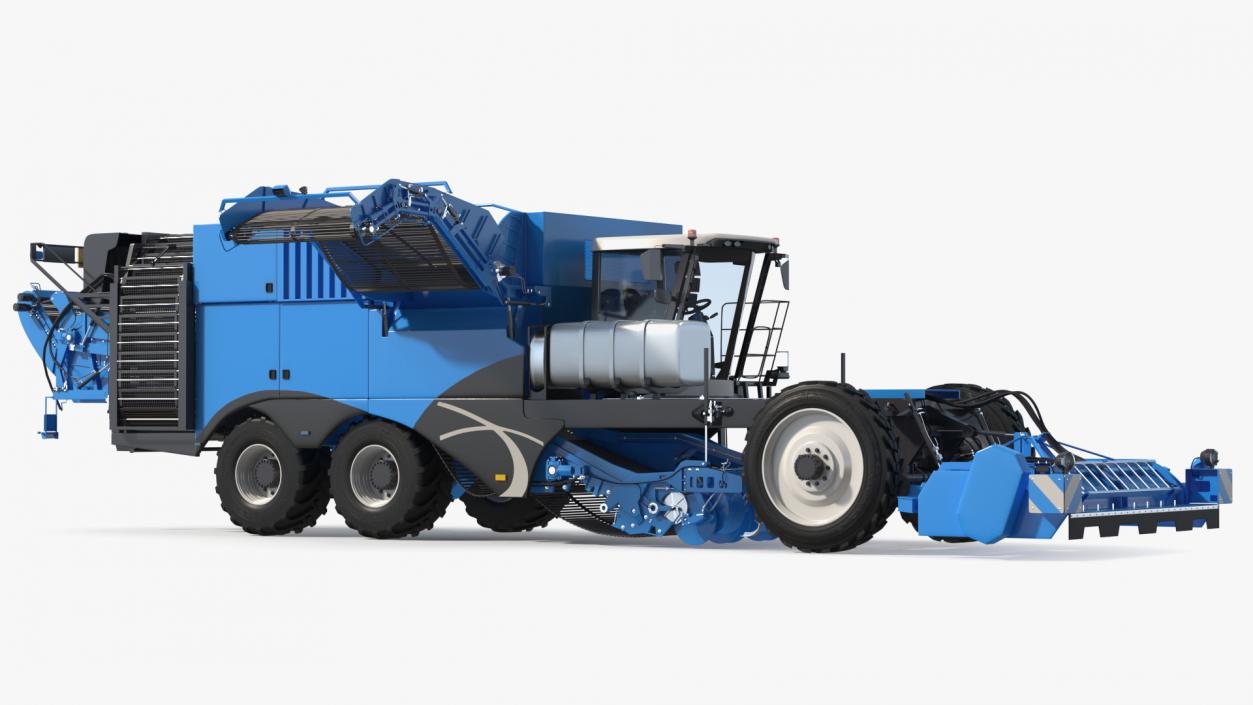 3D Potato Harvester Rigged model