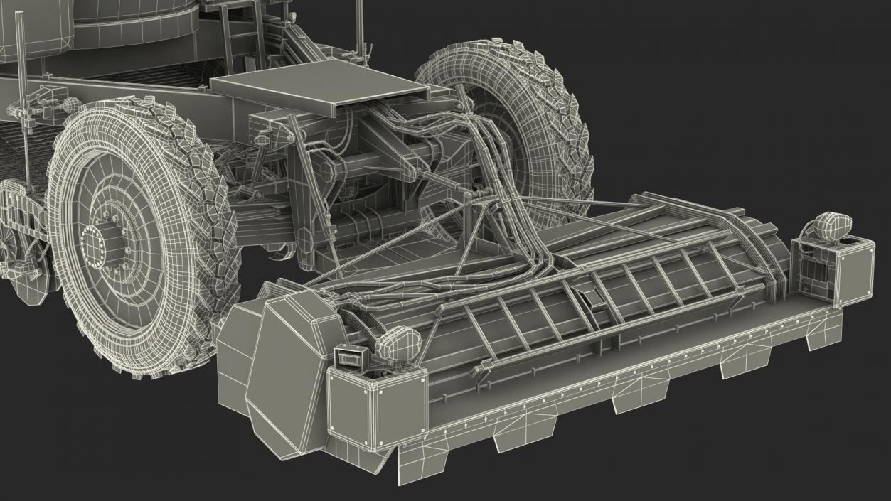 3D Potato Harvester Rigged model