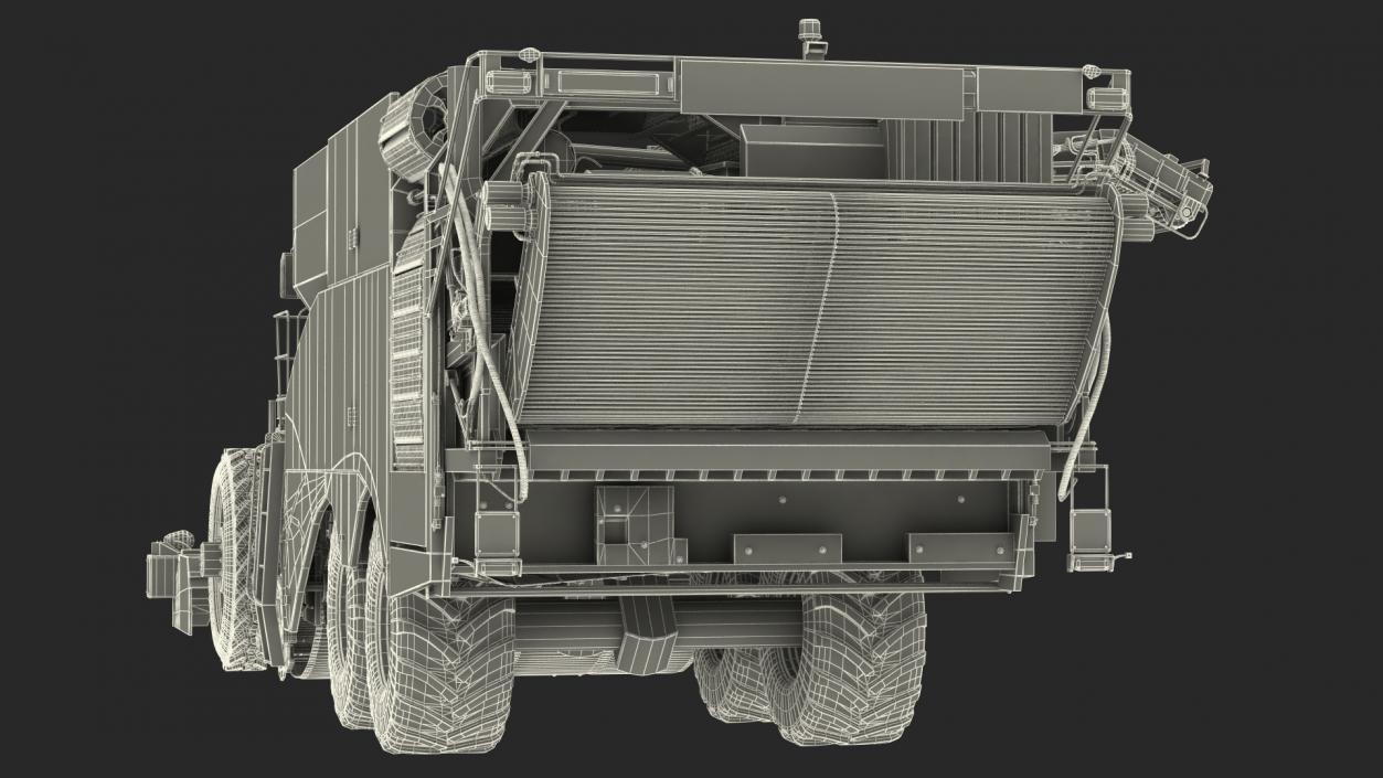 3D Potato Harvester Rigged model