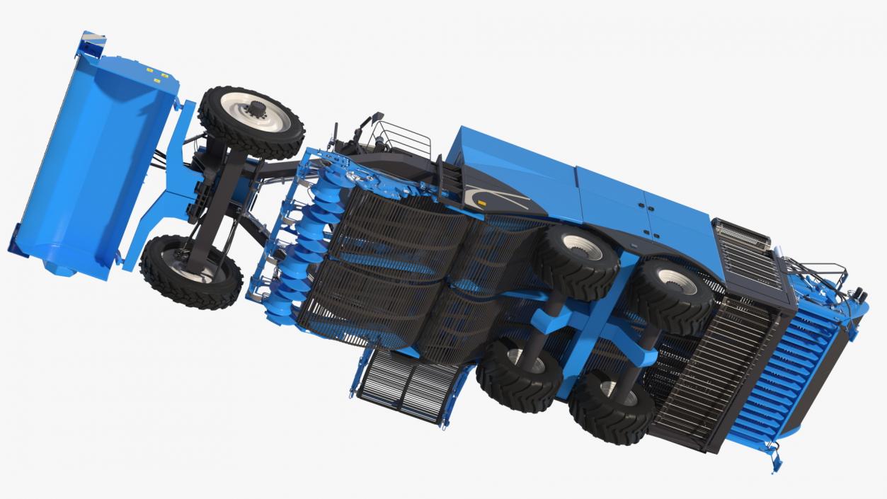 3D Potato Harvester Rigged model