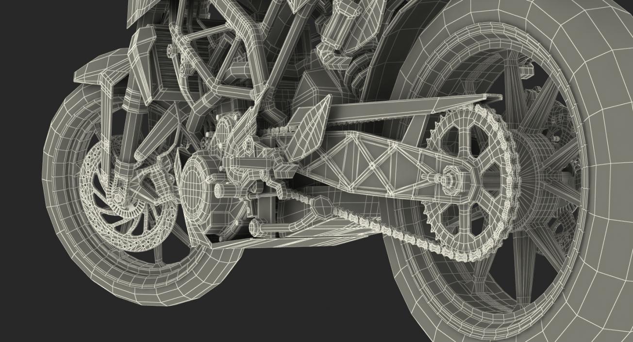 3D Generic Sport Motorcycle Rigged