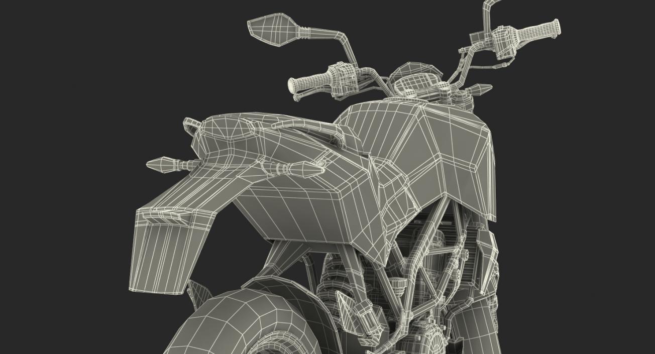 3D Generic Sport Motorcycle Rigged