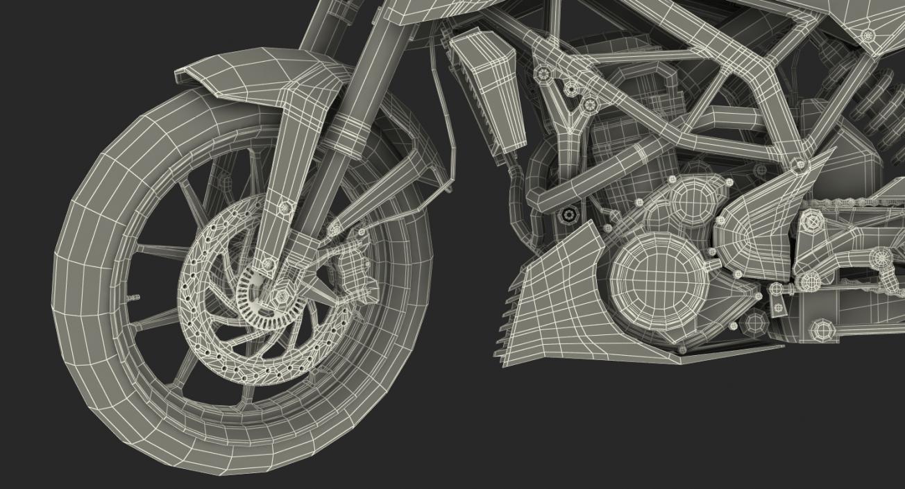 3D Generic Sport Motorcycle Rigged