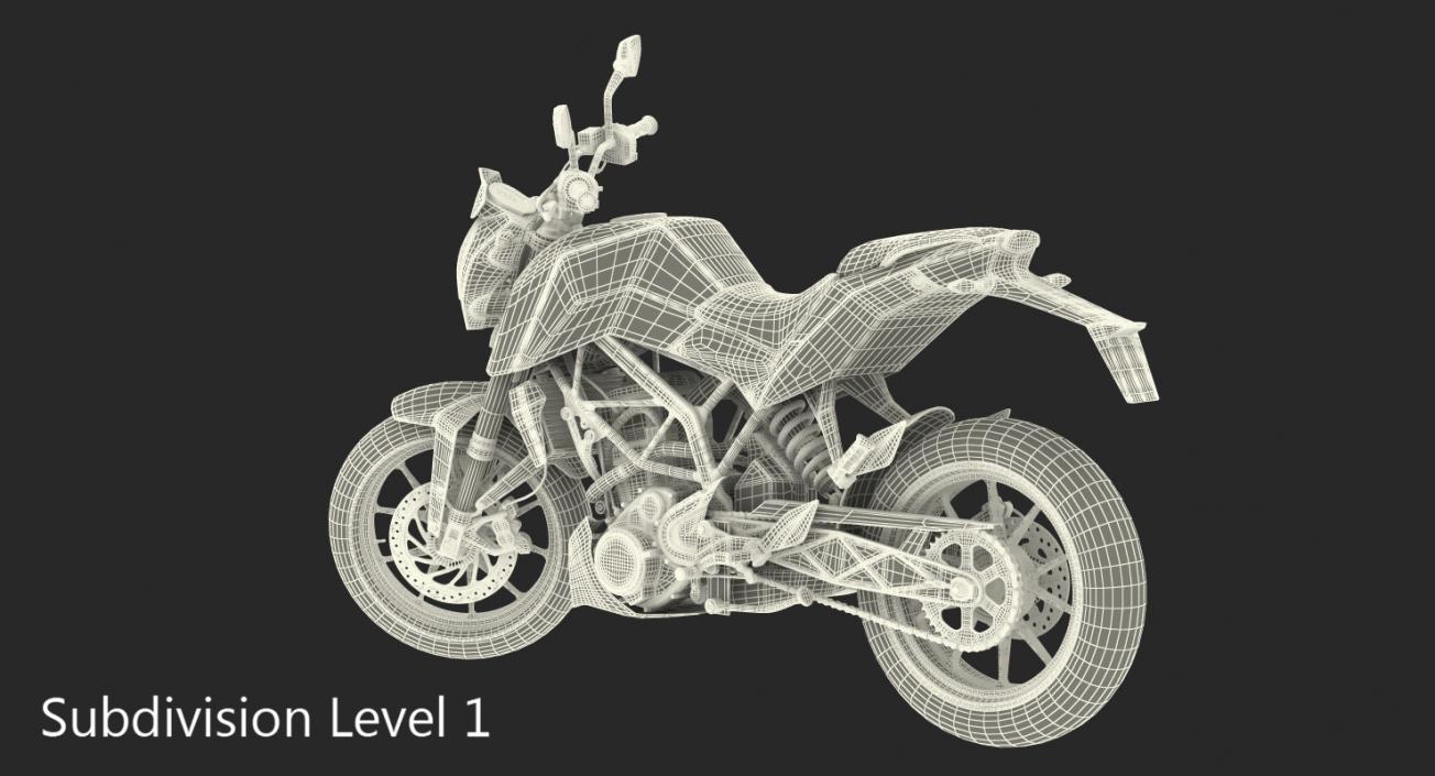 3D Generic Sport Motorcycle Rigged