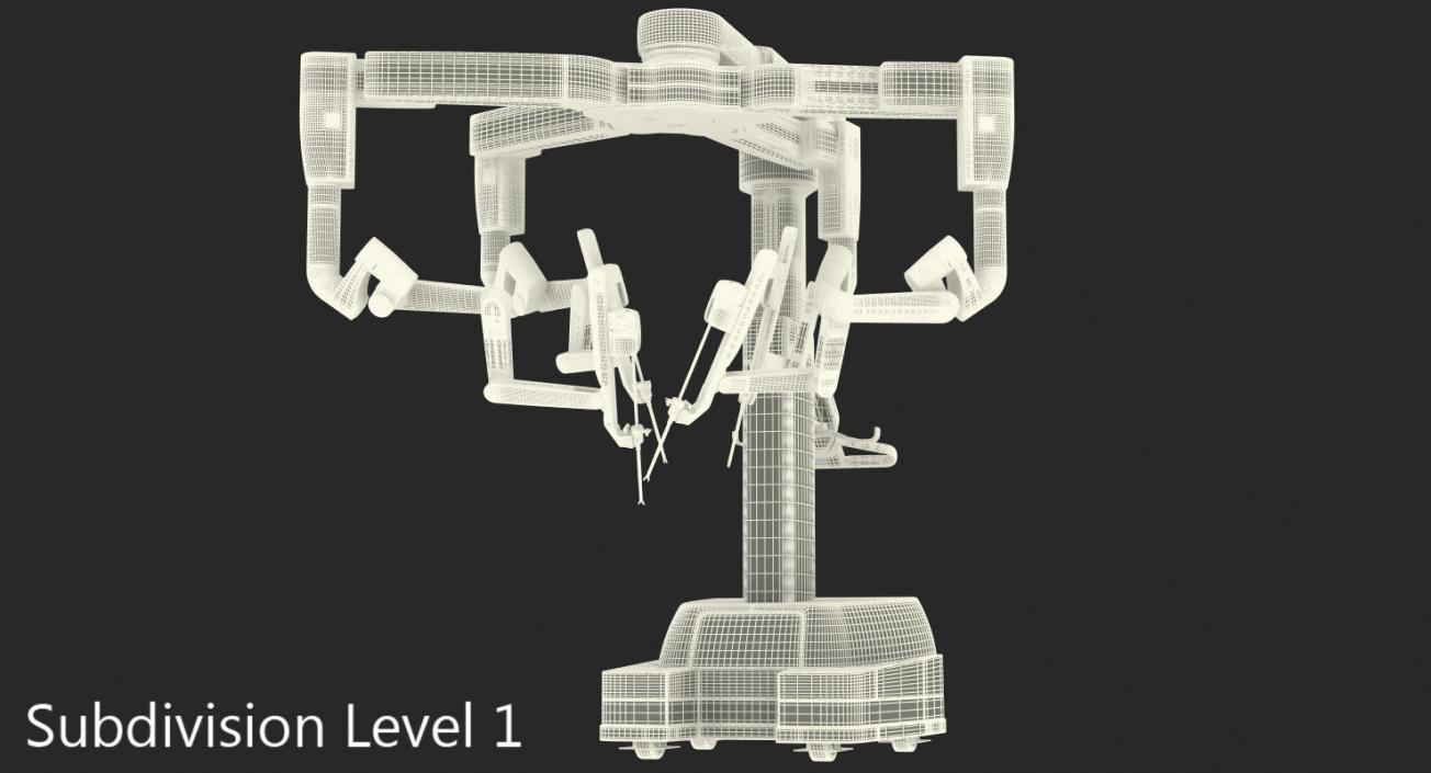 Surgical Robotic System da Vinci SI Rigged 3D