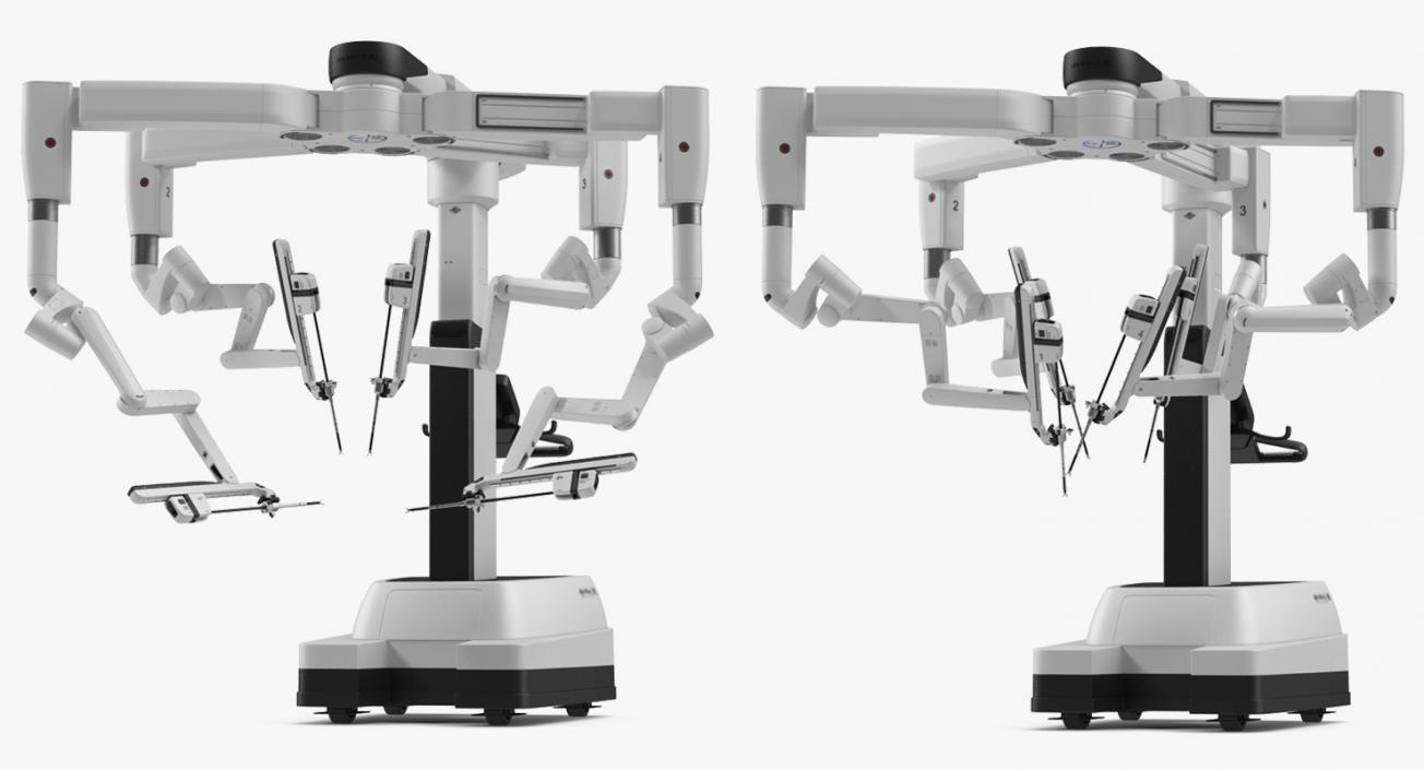 Surgical Robotic System da Vinci SI Rigged 3D