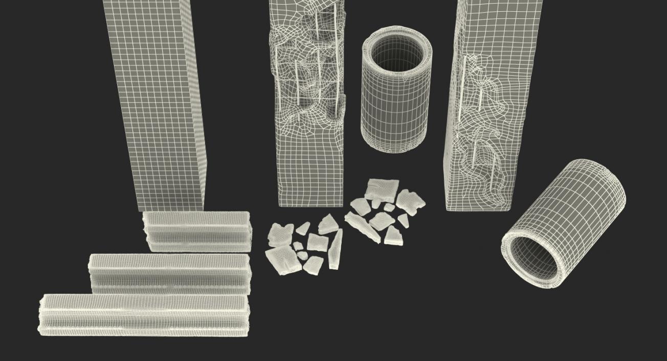 3D Concrete Elements Collection model