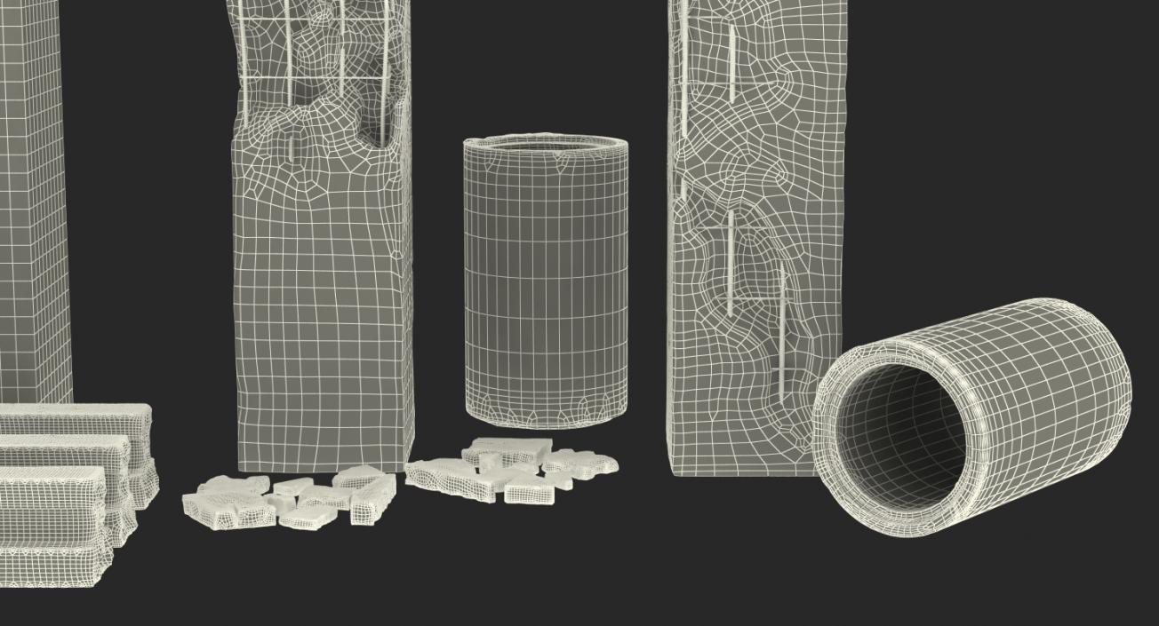 3D Concrete Elements Collection model