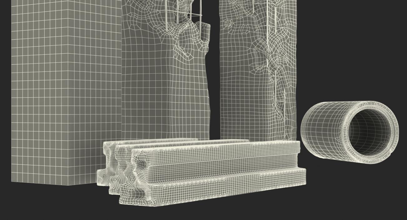 3D Concrete Elements Collection model