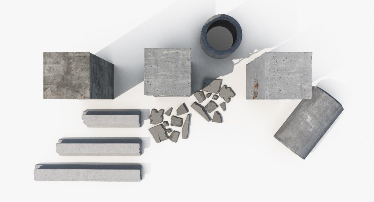 3D Concrete Elements Collection model