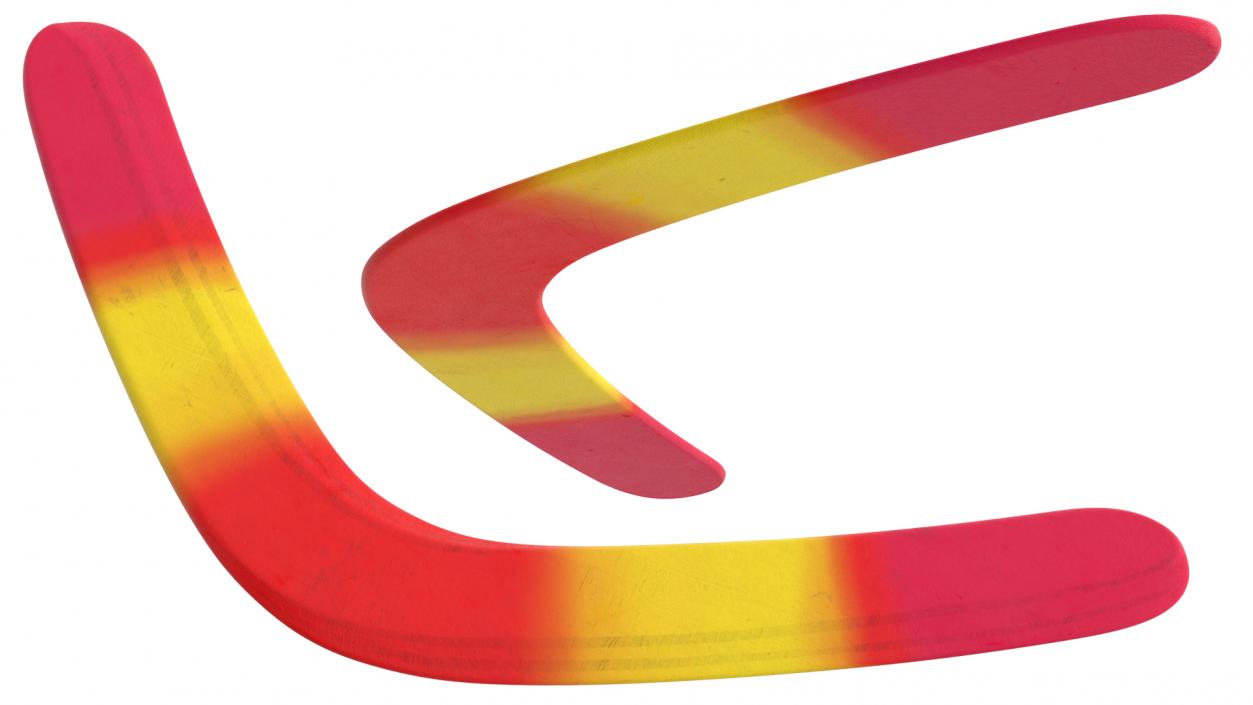 Multicolor Wooden Boomerang 3D