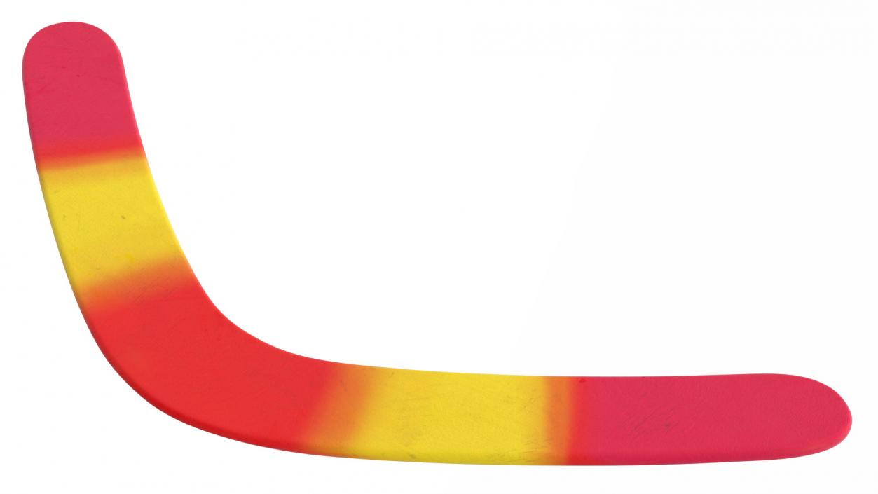 Multicolor Wooden Boomerang 3D