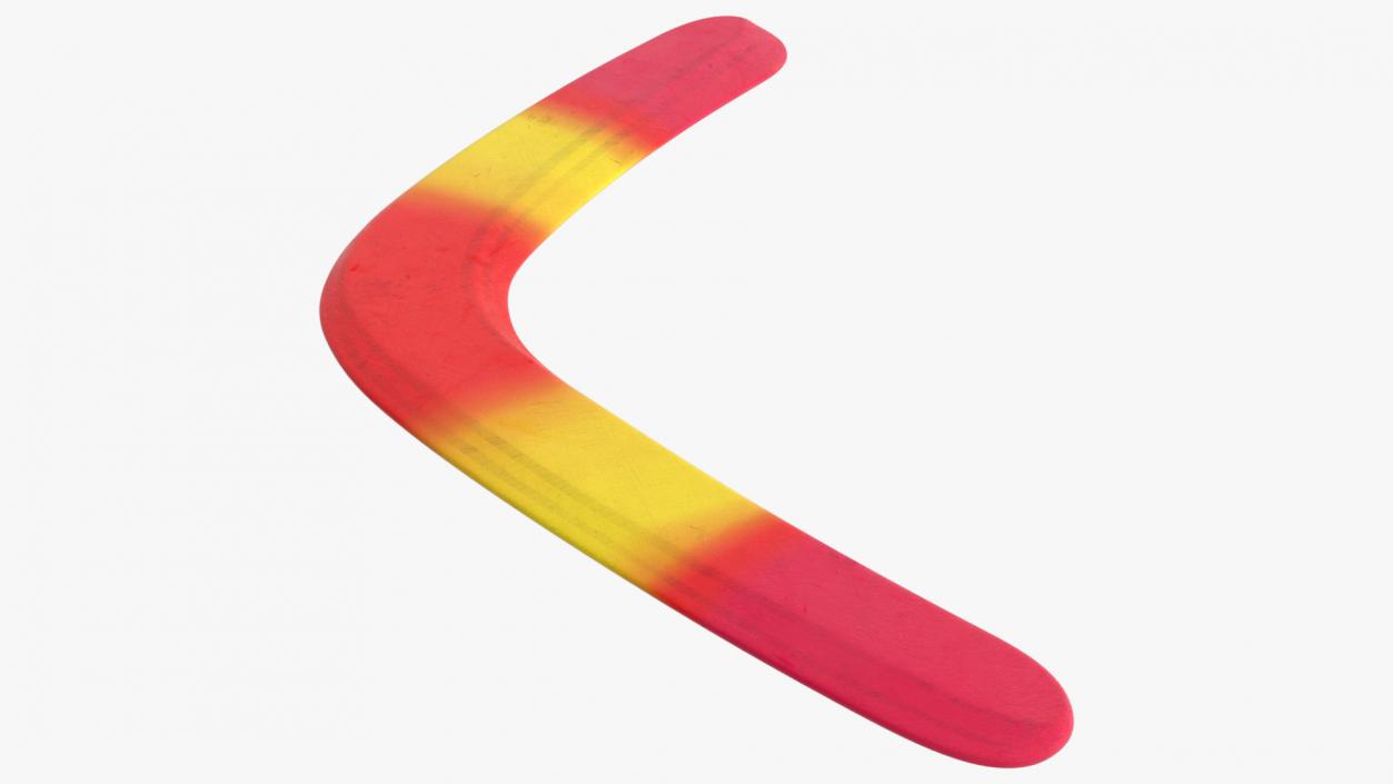 Multicolor Wooden Boomerang 3D