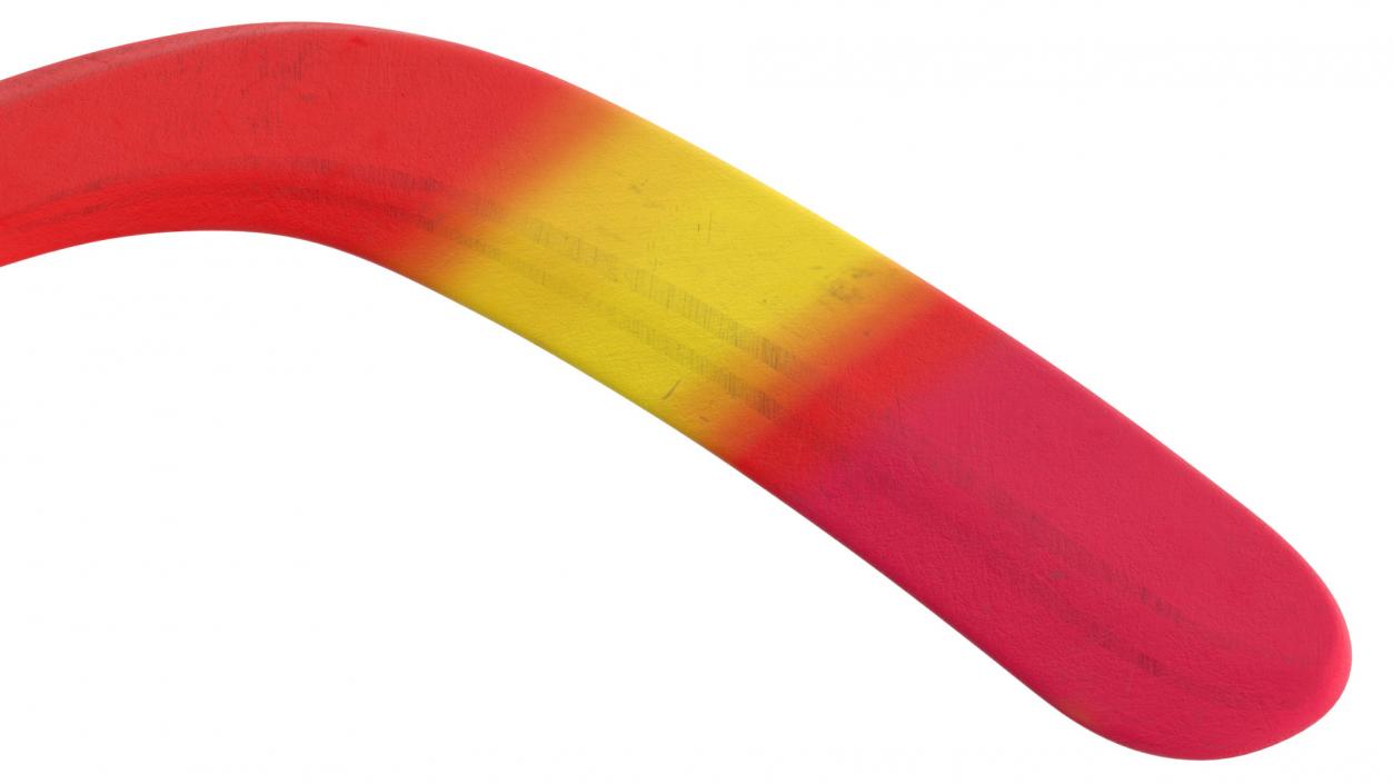 Multicolor Wooden Boomerang 3D