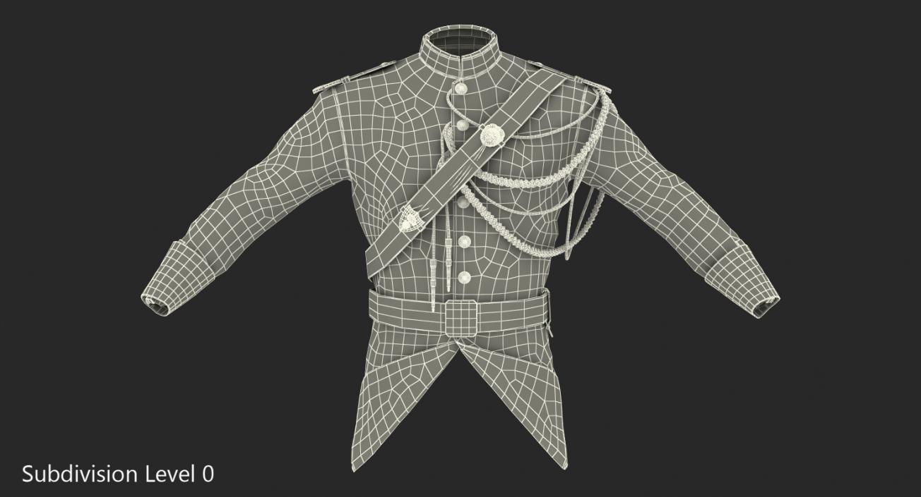 3D French Cuirassier Officers Jacket model