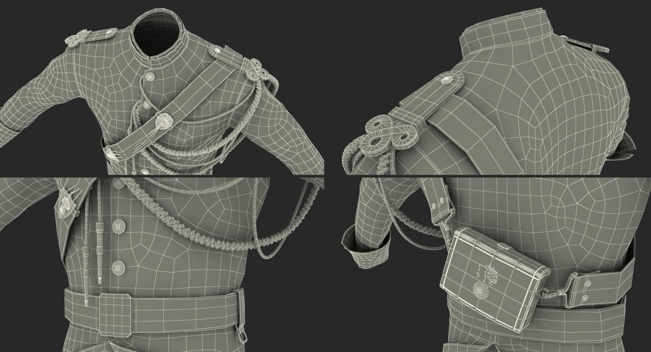 3D French Cuirassier Officers Jacket model