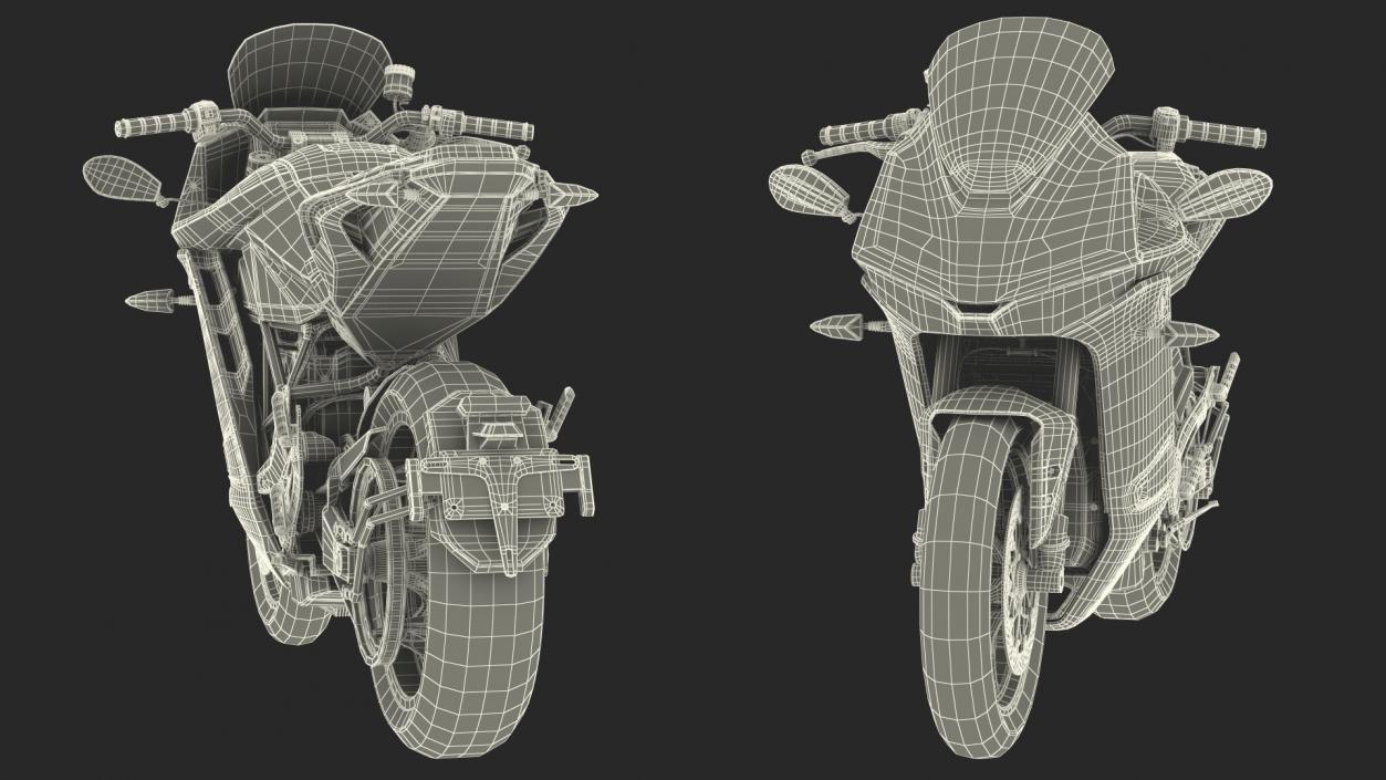 3D Zero SR S Electric Motorcycle Rigged