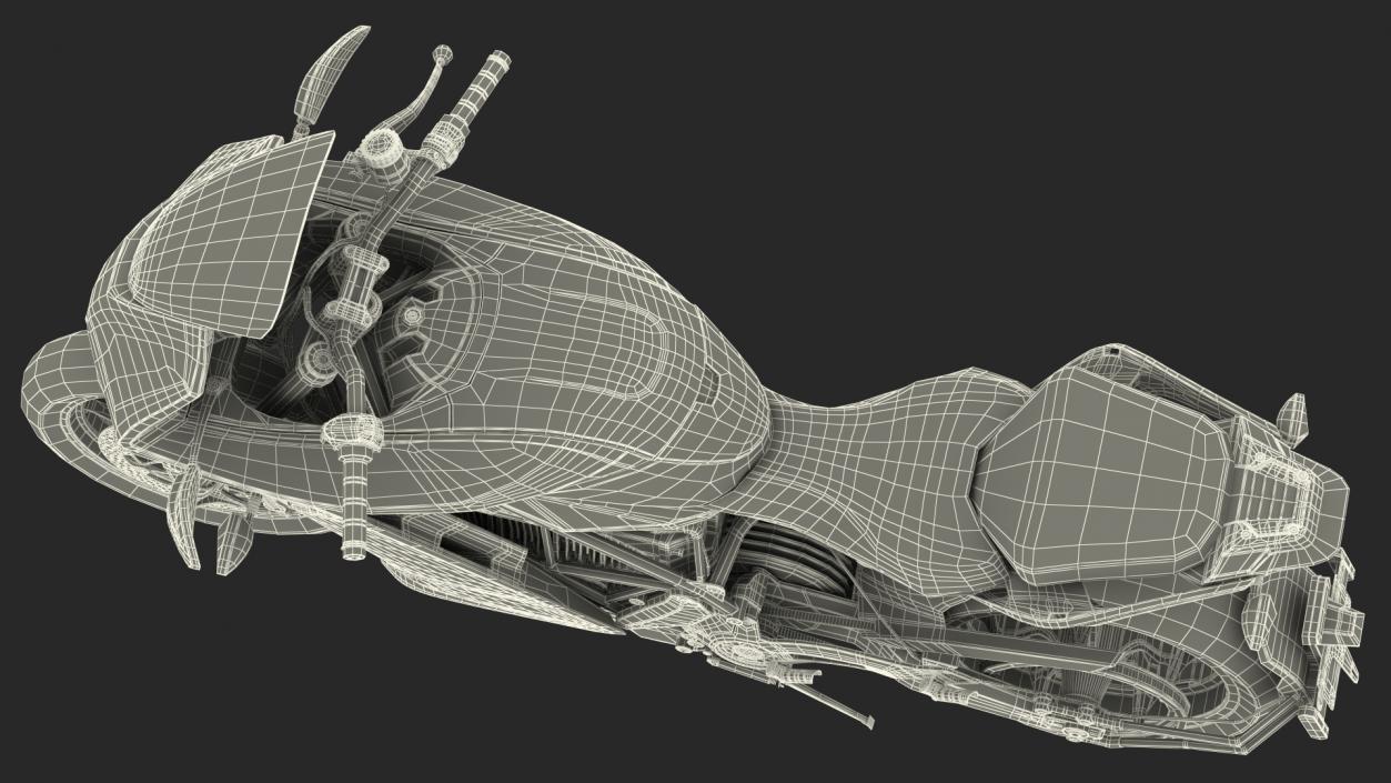 3D Zero SR S Electric Motorcycle Rigged