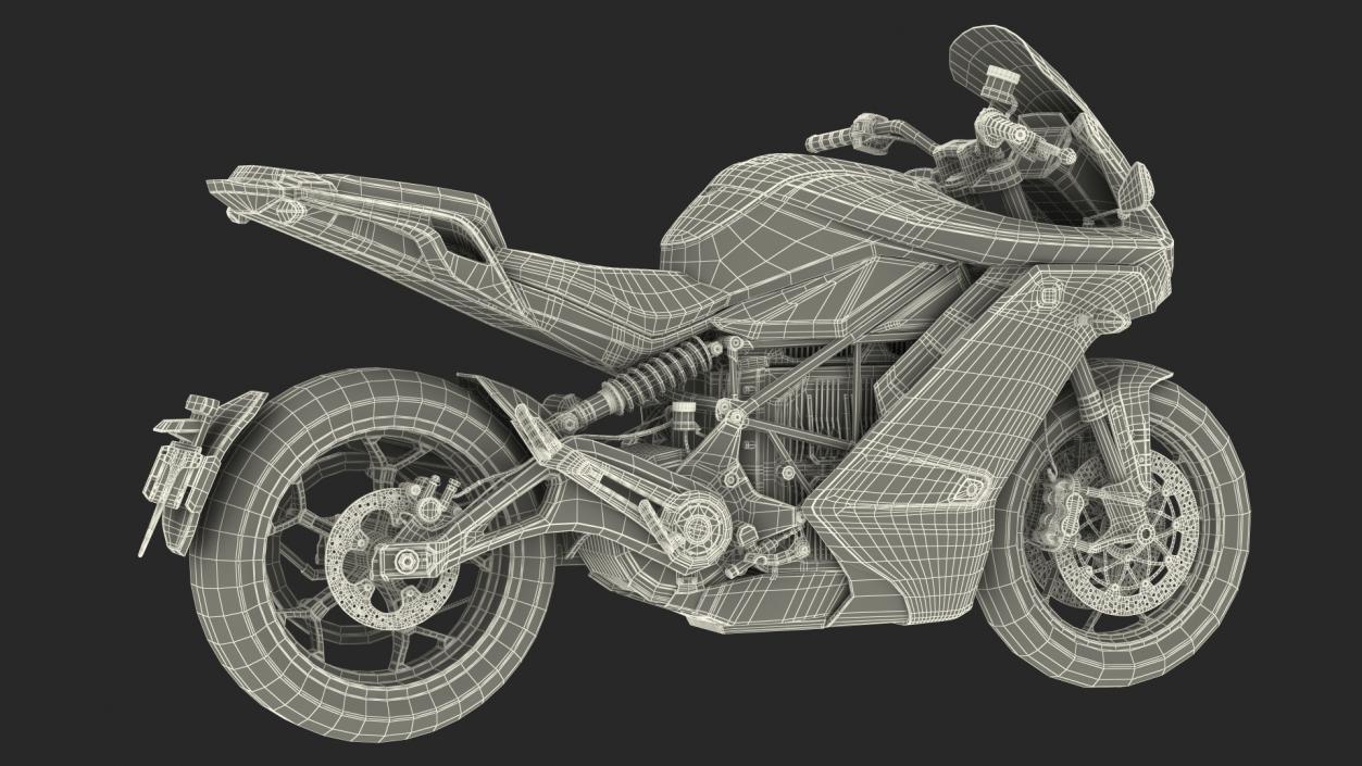 3D Zero SR S Electric Motorcycle Rigged