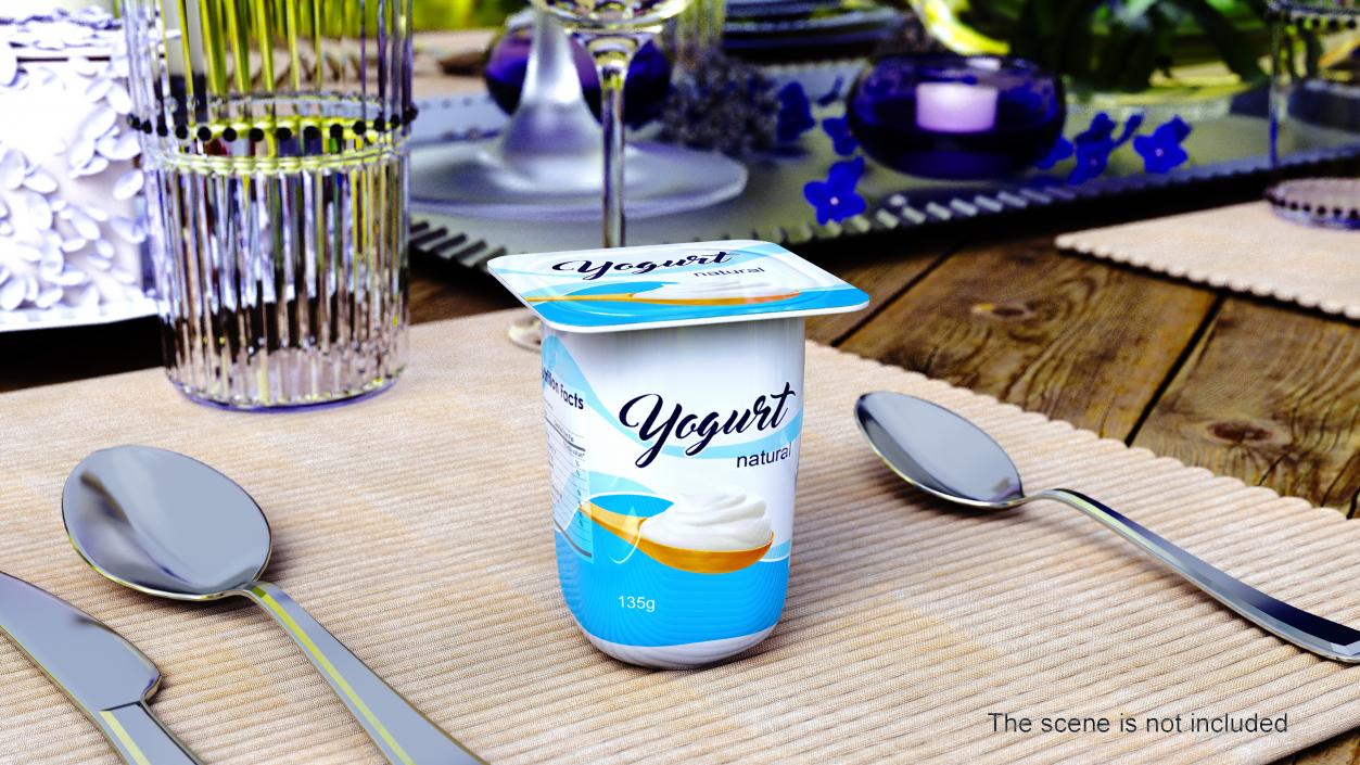 3D model Yogurt Plastic Cup Mockup