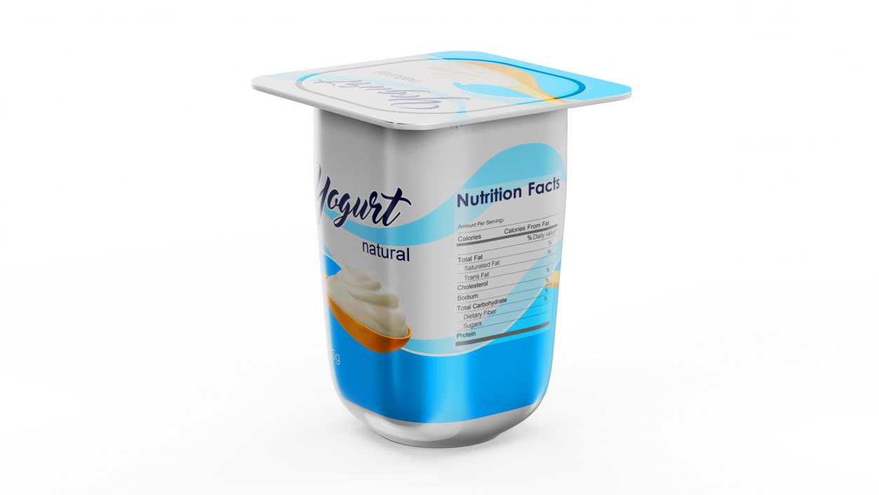 3D model Yogurt Plastic Cup Mockup