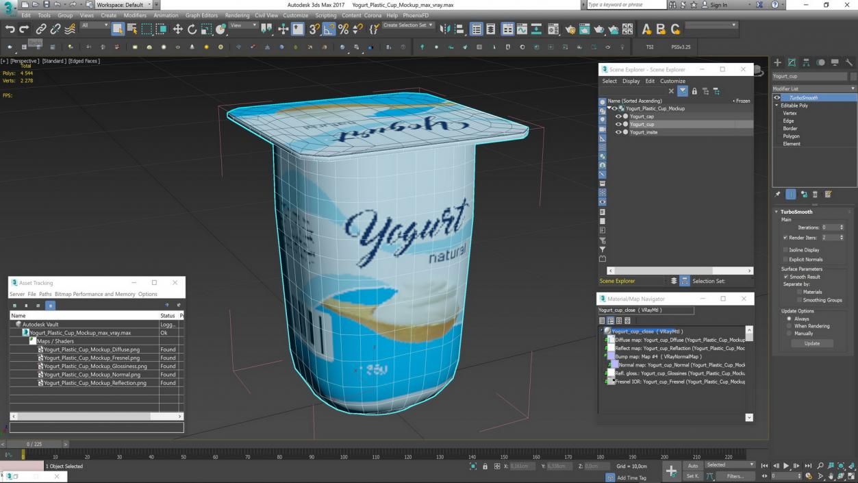 3D model Yogurt Plastic Cup Mockup