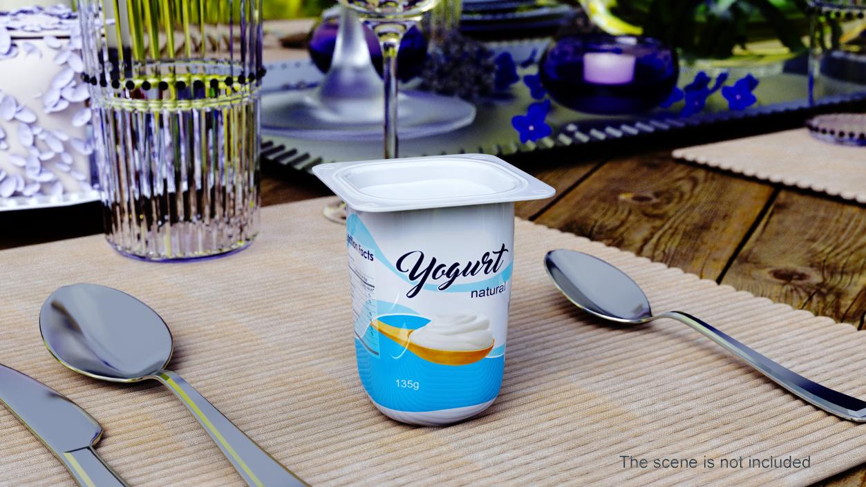 3D model Yogurt Plastic Cup Mockup