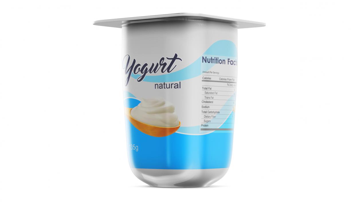 3D model Yogurt Plastic Cup Mockup