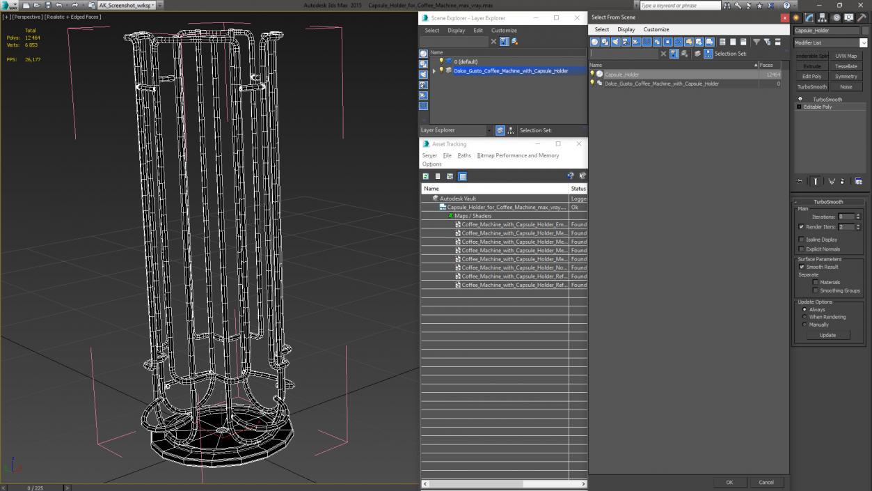 3D Capsule Holder for Coffee Machine model