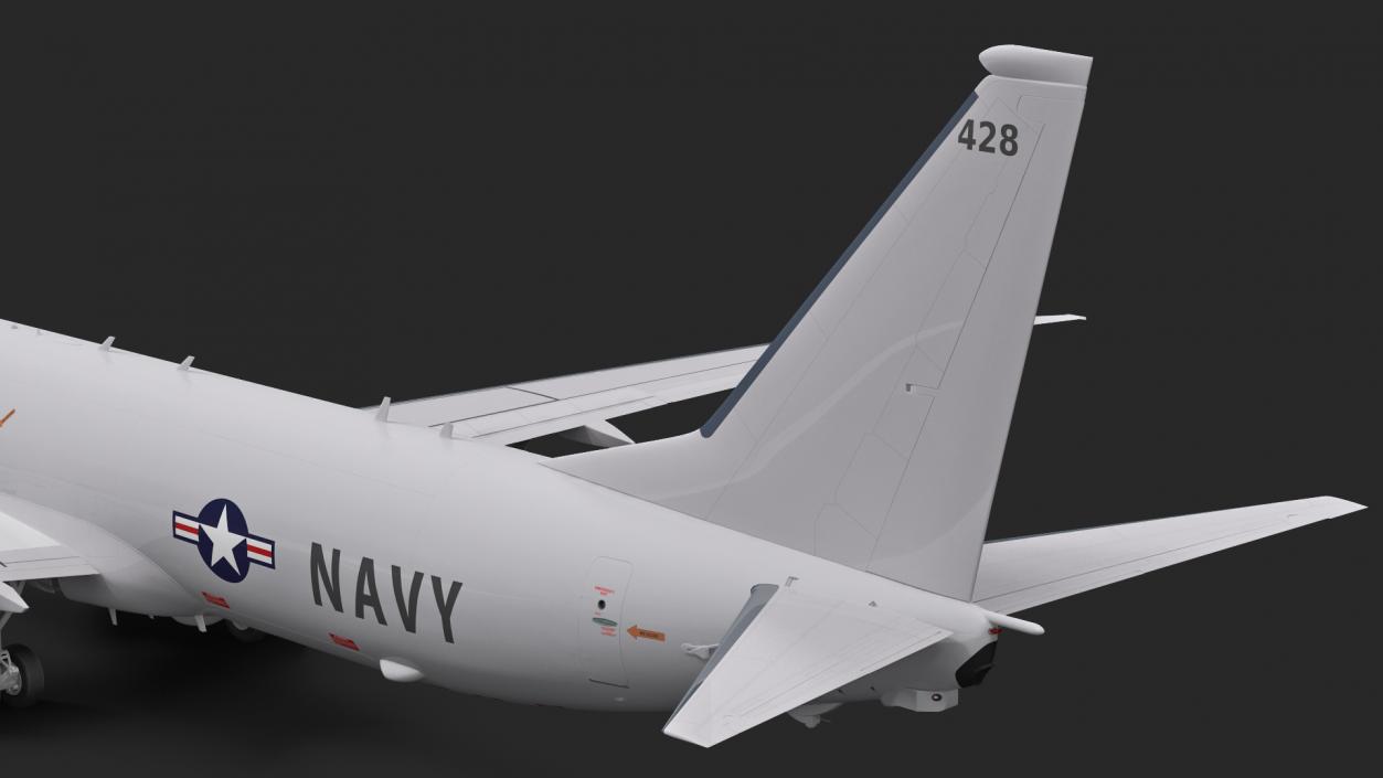 Boeing P-8 Poseidon Military Aircraft Rigged 3D model